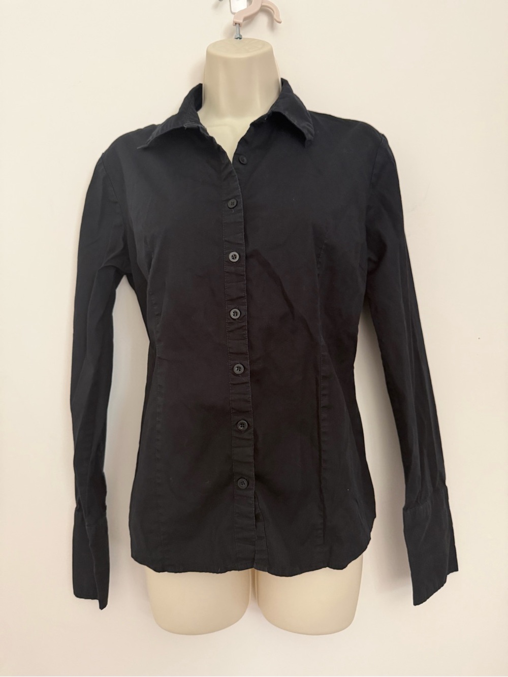 Pier 1 Black Long-Sleeve Button-Down Shirt